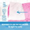 imageJay Franco Kids Nap Mat with Embedded Pillow ampamp Blanket  Soft 46quotx20quot Microfiber Sleeping Bag with Name Tag ampamp Handle for School Travel Sleepover Blue  Monster JamPink  Minnie Mouse