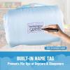 imageJay Franco Kids Nap Mat with Embedded Pillow ampamp Blanket  Soft 46quotx20quot Microfiber Sleeping Bag with Name Tag ampamp Handle for School Travel Sleepover Blue  Monster JamPink  Bluey