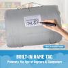 imageJay Franco Kids Nap Mat with Embedded Pillow ampamp Blanket  Soft 46quotx20quot Microfiber Sleeping Bag with Name Tag ampamp Handle for School Travel Sleepover Blue  Monster JamBlue  Monster Jam