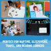 imageJay Franco Kids Nap Mat with Embedded Pillow ampamp Blanket  Soft 46quotx20quot Microfiber Sleeping Bag with Name Tag ampamp Handle for School Travel Sleepover Blue  Monster JamBlue  Bluey
