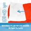 imageJay Franco Kids Nap Mat with Embedded Pillow ampamp Blanket  Soft 46quotx20quot Microfiber Sleeping Bag with Name Tag ampamp Handle for School Travel Sleepover Blue  Monster JamBlue  Marvel Comics