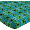 imageJay Franco Kids Sheet Set with Fitted Flat Sheets ampamp Pillow Cover  UltraSoft Bedding with Pillowcase for Room Decor Multi  Minecraft 4 Piece FullBlue  Minecraft Creeper