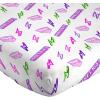 imageJay Franco Kids Sheet Set with Fitted Flat Sheets ampamp Pillow Cover  UltraSoft Bedding with Pillowcase for Room Decor Multi  Minecraft 4 Piece FullPurple  Minecraft