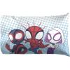 imageJay Franco Kids Sheet Set with Fitted Flat Sheets ampamp Pillow Cover  UltraSoft Bedding with Pillowcase for Room Decor Multi  Spidey ampamp Friends 4 Piece QueenMulti  Spidey  Friends