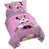 imageJay Franco Kids Comforter Set Includes Sheets and Pillow Covers  Soft and Cozy Bed Set for Stylish Room Decor Pink  Minnie Mouse 02 7 Piece Full Size Bedding