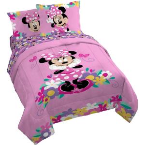 imageJay Franco Kids Comforter Set Includes Sheets and Pillow Covers  Soft and Cozy Bed Set for Stylish Room Decor Pink  Minnie Mouse 02 7 Piece Queen Size Bedding