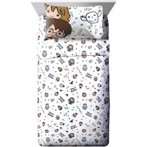 imageJay Franco Kids Sheet Set with Fitted Flat Sheets ampamp Pillow Cover  UltraSoft Bedding with Pillowcase for Room Decor Multi  Minecraft 4 Piece FullHarry Potter