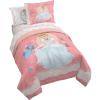 imageJay Franco Kids Comforter Set Includes Sheets and Pillow Covers  Soft and Cozy Bed Set for Stylish Room Decor Pink  Princess Cinderella 7 Piece Full Size Bedding