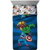 imageMarvel Avengers Good Guys TwinFull Comforter  Super Soft Kids Reversible Bedding features Iron Man Hulk Captain America and Spiderman  Fade Resistant Polyester Official Marvel Product