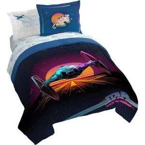 imageJay Franco Kids Comforter Set Includes Sheets and Pillow Covers  Soft and Cozy Bed Set for Stylish Room Decor Blue  Star Wars 02 7 Piece Queen Size Bedding