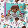 imageJay Franco Disney Junior Doc McStuffins Patchwork 5 Piece Twin Bed Set  Includes Reversible Comforter ampamp Sheet Set  Super Soft Fade Resistant Microfiber Official Disney Junior Product