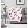 imageJay Franco Disney Minnie Mouse Feather Knit Fluffy Throw Blanket for Girls  Light Pink Bows Fuzzy Blanket Measures 50 x 60 inch  Super Soft Lightweight BeddingLight Pink  Minnie Mouse