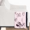 imageJay Franco Disney Minnie Mouse Feather Knit Fluffy Throw Blanket for Girls  Light Pink Bows Fuzzy Blanket Measures 50 x 60 inch  Super Soft Lightweight BeddingLight Pink  Minnie Mouse