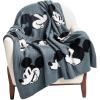 imageJay Franco Disney Minnie Mouse Feather Knit Fluffy Throw Blanket for Girls  Light Pink Bows Fuzzy Blanket Measures 50 x 60 inch  Super Soft Lightweight BeddingGray  Mickey Mouse