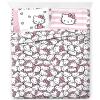 imageJay Franco Kids Sheet Set with Fitted Flat Sheets ampamp Pillow Cover  UltraSoft Bedding with Pillowcase for Room Decor White  Mickey Mouse 4 Piece FullMulti  Hello Kitty
