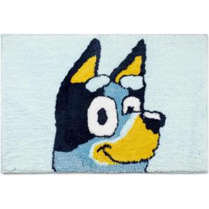 imageJay Franco Disney Frozen ICY Tufted Polyester Bath Rug Kids Bath Features Elsa Anna ampamp Olaf Official Disney ProductBlue  Bluey