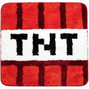 imageJay Franco Disney Frozen ICY Tufted Polyester Bath Rug Kids Bath Features Elsa Anna ampamp Olaf Official Disney ProductRed  Minecraft