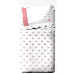imageJay Franco Kids Sheet Set with Fitted Flat Sheets ampamp Pillow Cover  UltraSoft Bedding with Pillowcase for Room Decor White  Mickey Mouse 4 Piece FullWhite  Minnie Mouse