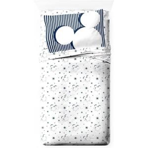 imageJay Franco Kids Sheet Set with Fitted Flat Sheets ampamp Pillow Cover  UltraSoft Bedding with Pillowcase for Room Decor White  Mickey Mouse 4 Piece FullWhite  Mickey Mouse