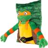 imageJay Franco Nickelodeon Teenage Mutant Ninja Turtles Donatello 3D Snuggle Pillow  Super Soft Green Plush Pillow  Measures 15 InchesGreen  Michaelangelo