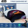 imageJay Franco Kids Comforter Set Includes Sheets and Pillow Covers  Soft and Cozy Bed Set for Stylish Room Decor Black  Marvel Comics 7 Piece Queen Size BeddingBlue  Star Wars 02