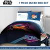 imageJay Franco Kids Comforter Set Includes Sheets and Pillow Covers  Soft and Cozy Bed Set for Stylish Room Decor Black  Marvel Comics 7 Piece Queen Size BeddingBlue  Star Wars 02