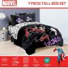imageJay Franco Kids Comforter Set Includes Sheets and Pillow Covers  Soft and Cozy Bed Set for Stylish Room Decor Black  Marvel Comics 7 Piece Queen Size BeddingBlack  Marvel Comics