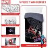 imageJay Franco Kids Comforter Set Includes Sheets and Pillow Covers  Soft and Cozy Bed Set for Stylish Room Decor Black  Marvel Comics 7 Piece Queen Size BeddingBlack  Marvel Comics