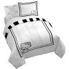imageJay Franco Kids Comforter Set Includes Sheets and Pillow Covers  Soft and Cozy Bed Set for Stylish Room Decor Black  Marvel Comics 7 Piece Queen Size BeddingWhite  Hello Kitty