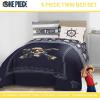 imageJay Franco Kids Comforter Set Includes Sheets and Pillow Covers  Soft and Cozy Bed Set for Stylish Room Decor Black  Marvel Comics 7 Piece Queen Size BeddingBlue  One Piece