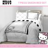 imageJay Franco Kids Comforter Set Includes Sheets and Pillow Covers  Soft and Cozy Bed Set for Stylish Room Decor Black  Marvel Comics 7 Piece Queen Size BeddingWhite  Hello Kitty