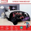 imageJay Franco Kids Comforter Set Includes Sheets and Pillow Covers  Soft and Cozy Bed Set for Stylish Room Decor Black  Marvel Comics 7 Piece Queen Size BeddingBlack  Marvel Comics