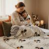 imageJay Franco Kids Halloween Plush Throw Blanket  50x70 Inch Ultra Soft ampamp Comfy Fleece Throw for Couch Sofa Bed  Cozy Home Dcor for Living Room ampamp Bedroom Grey  Lilo ampamp StitchBeige  Mickey  Minnie Mouse
