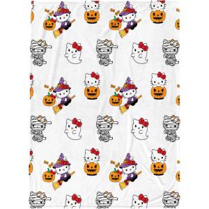 imageJay Franco Kids Halloween Plush Throw Blanket  50x70 Inch Ultra Soft ampamp Comfy Fleece Throw for Couch Sofa Bed  Cozy Home Dcor for Living Room ampamp Bedroom Grey  Lilo ampamp StitchWhite  Hello Kitty