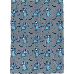 imageJay Franco Kids Halloween Plush Throw Blanket  50x70 Inch Ultra Soft ampamp Comfy Fleece Throw for Couch Sofa Bed  Cozy Home Dcor for Living Room ampamp Bedroom Grey  Lilo ampamp StitchGrey  Lilo  Stitch 
