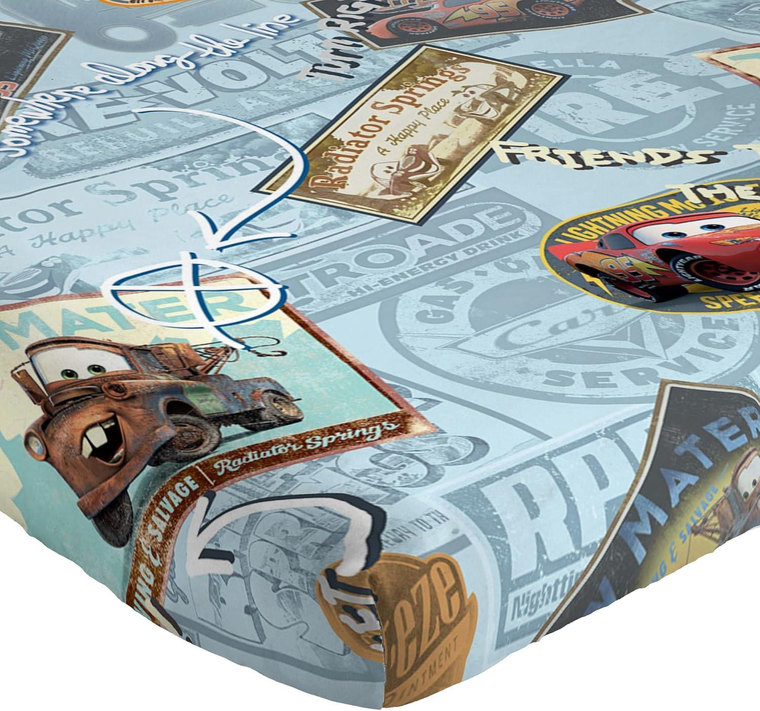 imageJay Franco Kids Sheet Set with Fitted Flat Sheets ampamp Pillow Cover  UltraSoft Bedding with Pillowcase for Room Decor Multi Color  Descendants 4 Piece QueenBlue  Cars