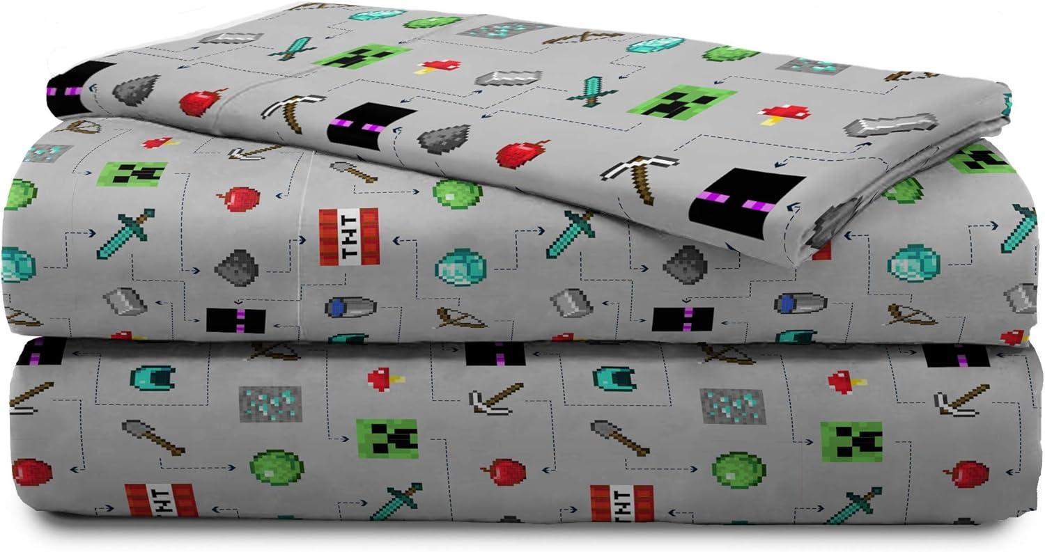 imageJay Franco Kids Sheet Set with Fitted Flat Sheets ampamp Pillow Cover  UltraSoft Bedding with Pillowcase for Room Decor Multi Color  Descendants 4 Piece QueenGray