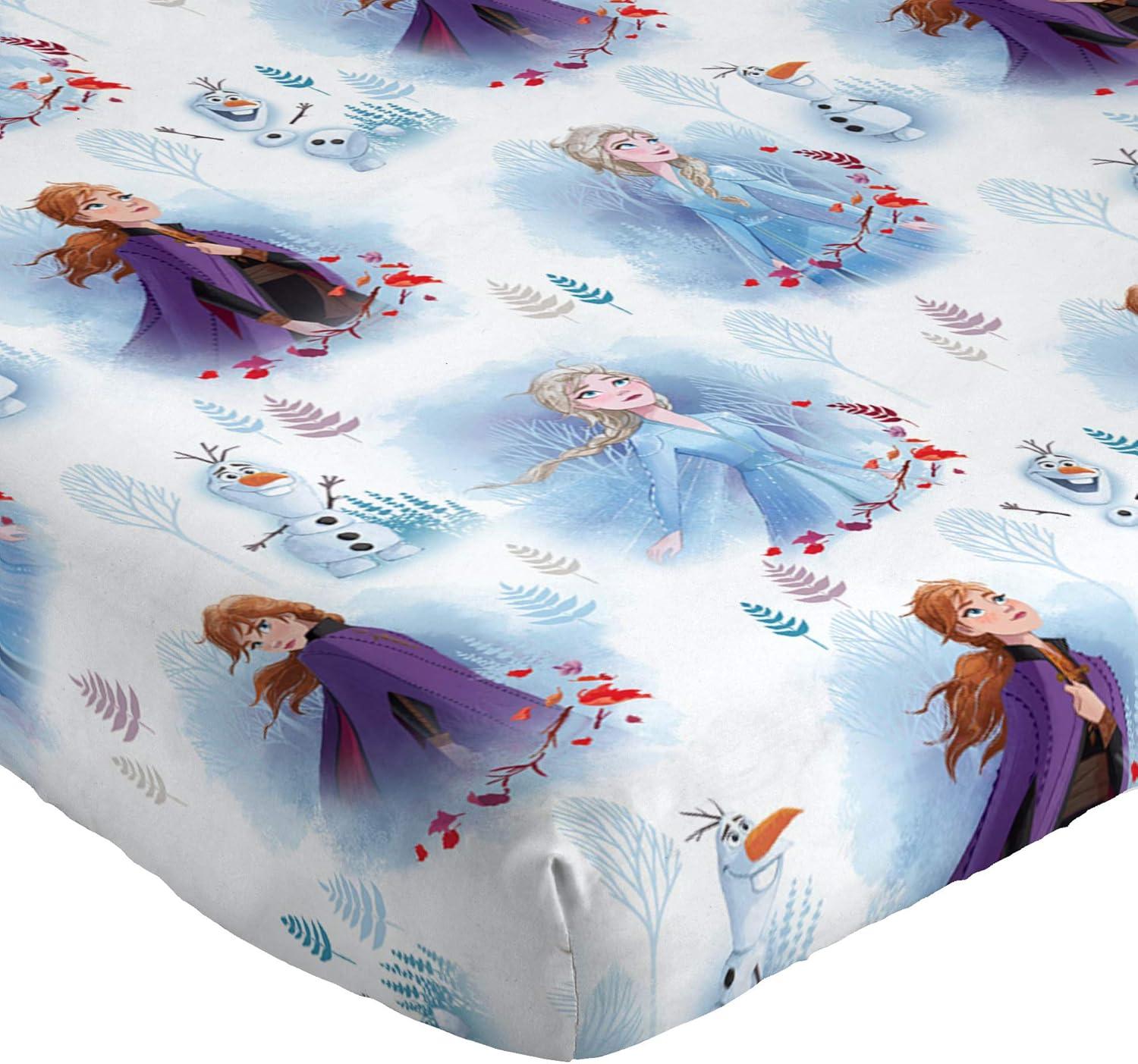 imageJay Franco Kids Sheet Set with Fitted Flat Sheets ampamp Pillow Cover  UltraSoft Bedding with Pillowcase for Room Decor Multi Color  Descendants 4 Piece QueenFrozen 2 Spirit