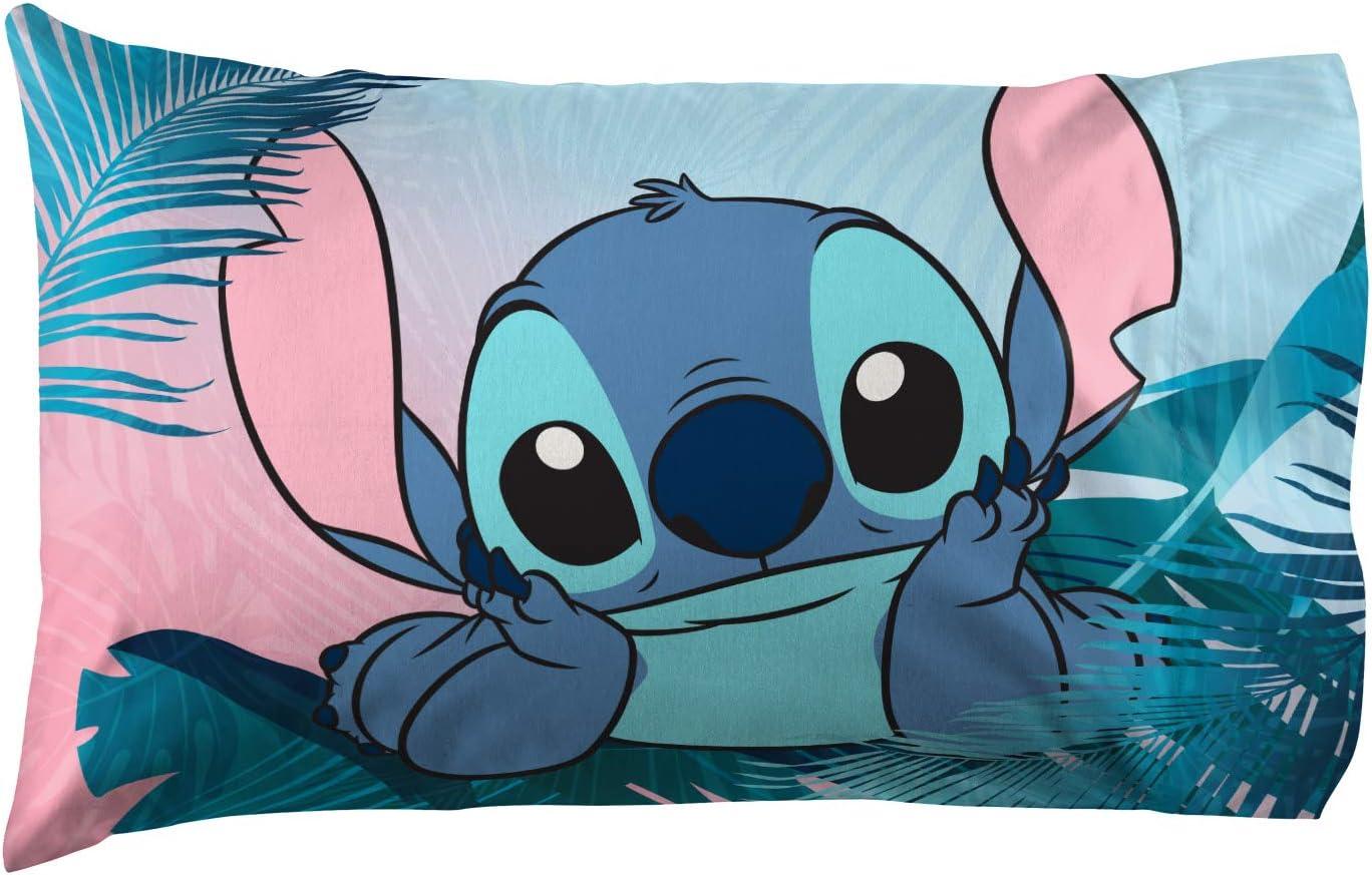 imageJay Franco Kids Sheet Set with Fitted Flat Sheets ampamp Pillow Cover  UltraSoft Bedding with Pillowcase for Room Decor Multi Color  Descendants 4 Piece QueenTeal  Lilo  Stitch
