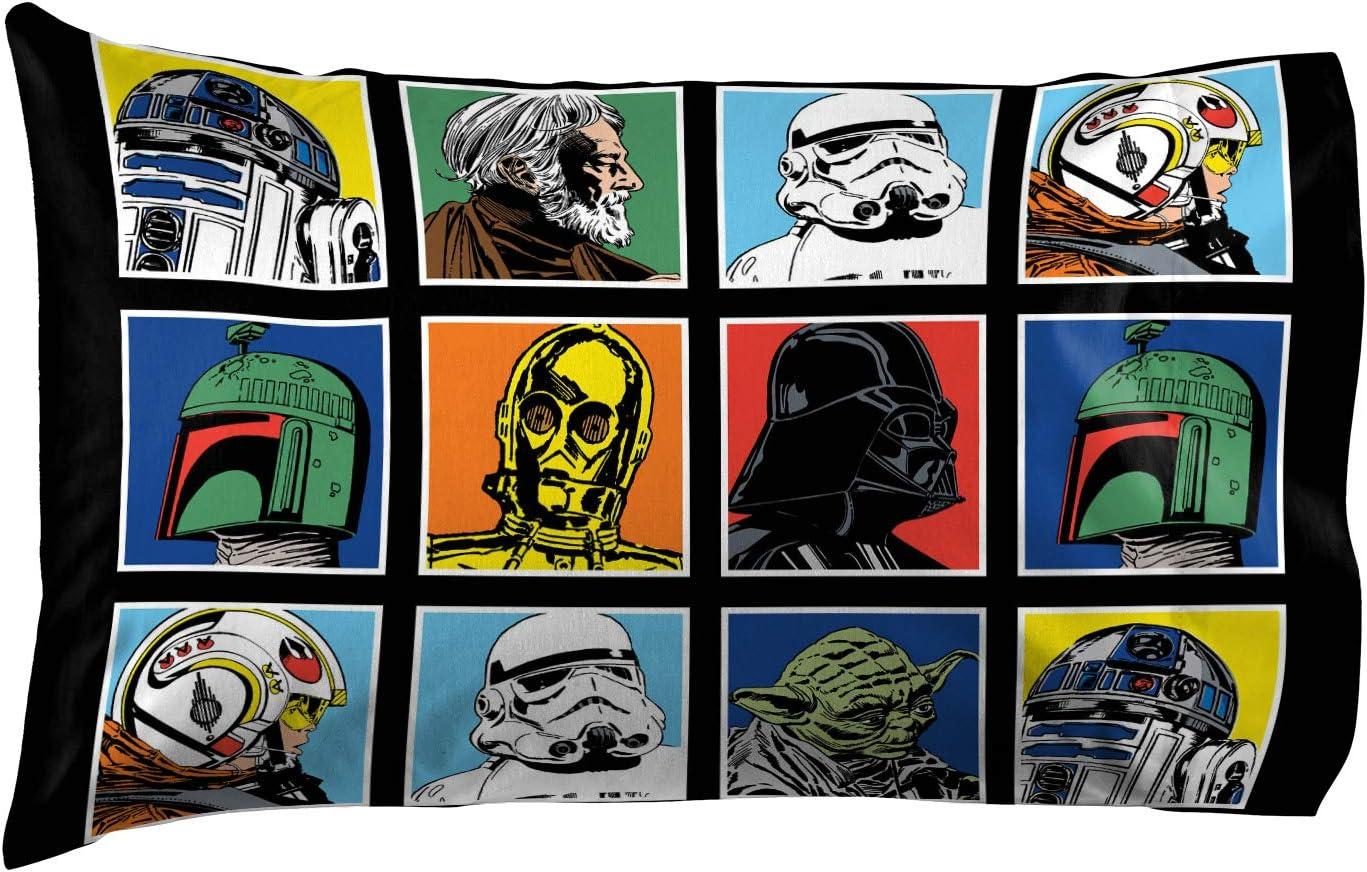 imageJay Franco Kids Sheet Set with Fitted Flat Sheets ampamp Pillow Cover  UltraSoft Bedding with Pillowcase for Room Decor Multi Color  Descendants 4 Piece QueenStar Wars Classic