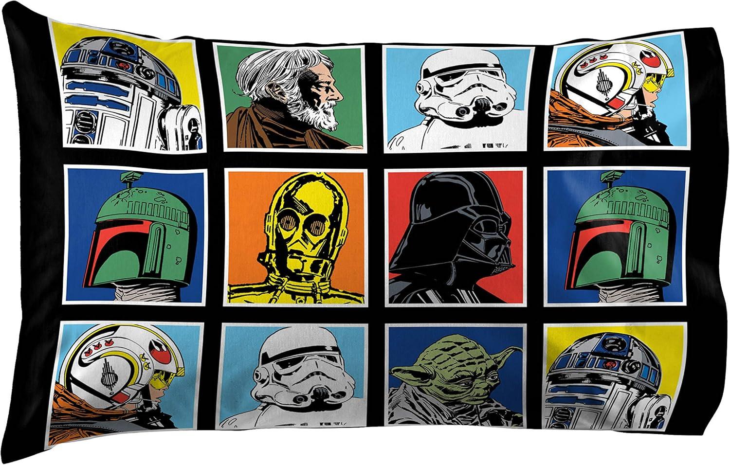 imageJay Franco Kids Sheet Set with Fitted Flat Sheets ampamp Pillow Cover  UltraSoft Bedding with Pillowcase for Room Decor Multi Color  Descendants 4 Piece QueenMulti  Star Wars