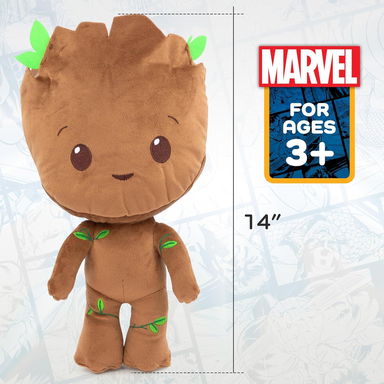 imageMarvel Guardians of The Galaxy Groot Stuffed Pillow Buddy  Super Soft Polyester Microfiber 14 inch Official Product