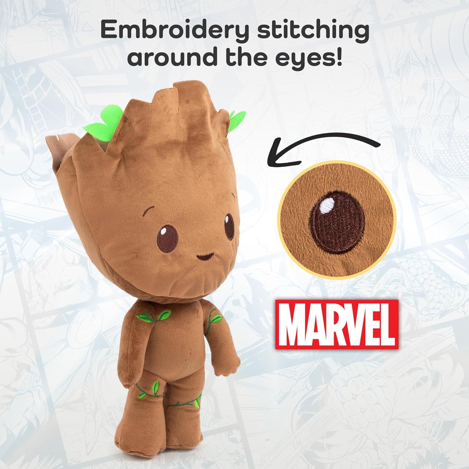 imageMarvel Guardians of The Galaxy Groot Stuffed Pillow Buddy  Super Soft Polyester Microfiber 14 inch Official Product