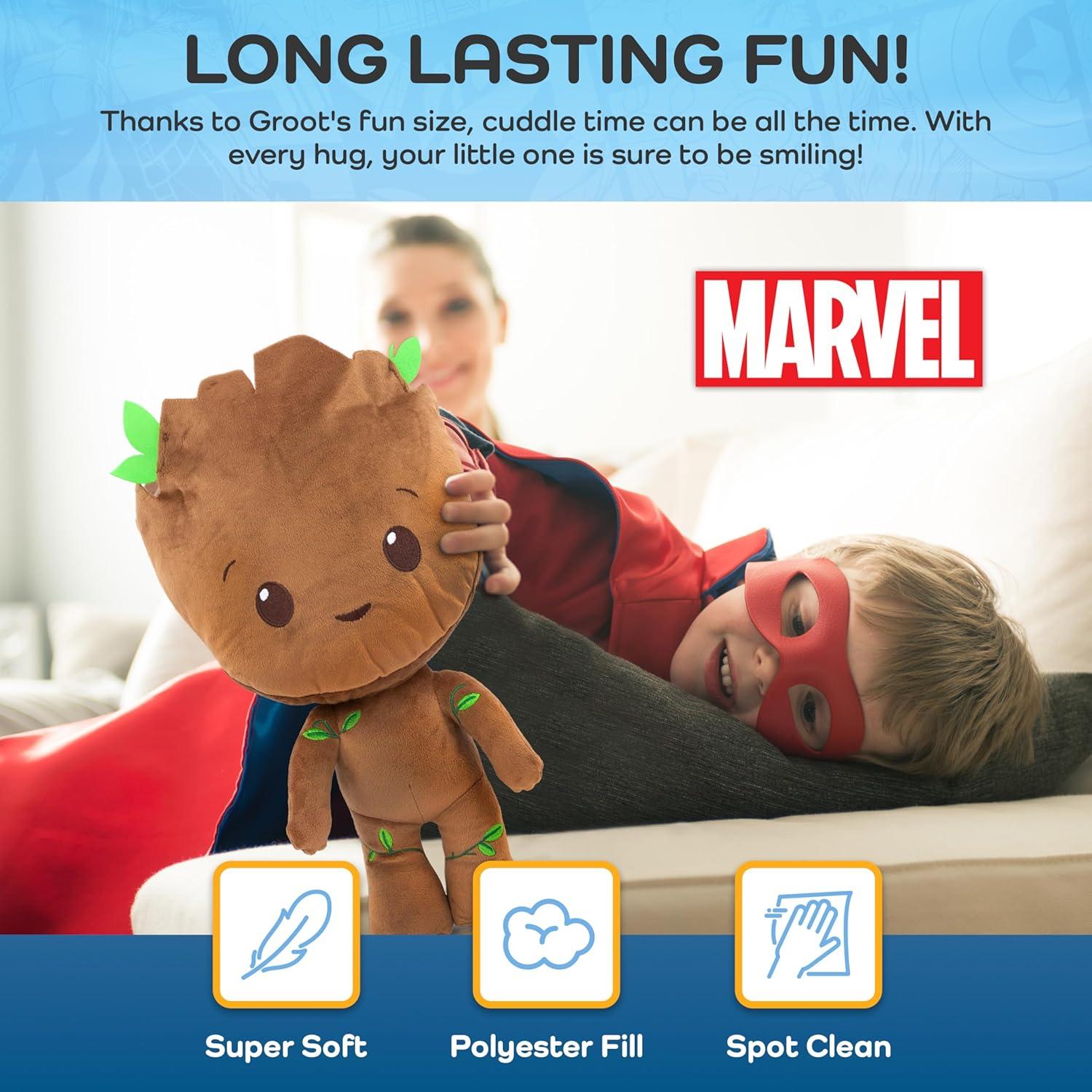 imageMarvel Guardians of The Galaxy Groot Stuffed Pillow Buddy  Super Soft Polyester Microfiber 14 inch Official Product