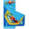 imageJay Franco Kids Nap Mat with Embedded Pillow ampamp Blanket  Soft 46quotx20quot Microfiber Sleeping Bag with Name Tag ampamp Handle for School Travel SleepoverBlue  Iron Man  Friends