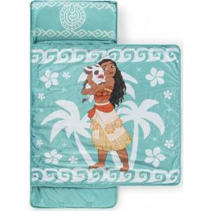 imageJay Franco Kids Nap Mat with Embedded Pillow ampamp Blanket  Soft 46quotx20quot Microfiber Sleeping Bag with Name Tag ampamp Handle for School Travel SleepoverTeal  Moana