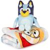 imageJay Franco Kids Christmas Hugger Set  12quot Plush Pillow Buddy ampamp 46quot x 60quot Fleece Throw Blanket UltraSoft Bedding ampamp Travel Set Holiday Bedroom ampamp Couch Dcor Blue  StitchBlue  Bluey