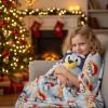 imageJay Franco Kids Christmas Hugger Set  12quot Plush Pillow Buddy ampamp 46quot x 60quot Fleece Throw Blanket UltraSoft Bedding ampamp Travel Set Holiday Bedroom ampamp Couch Dcor Blue  StitchBlue  Bluey