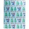 imageJay Franco Kids Christmas Hugger Set  12quot Plush Pillow Buddy ampamp 46quot x 60quot Fleece Throw Blanket UltraSoft Bedding ampamp Travel Set Holiday Bedroom ampamp Couch Dcor Blue  StitchBlue  Stitch