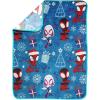 imageJay Franco Kids Christmas Plush Throw Blanket  40 x 50 Inch Soft ampamp Cozy Fleece Throw for Holiday Bedroom ampamp Couch Dcor Official Licensed Product Blue  BlueyBlue  Spidey and Friends